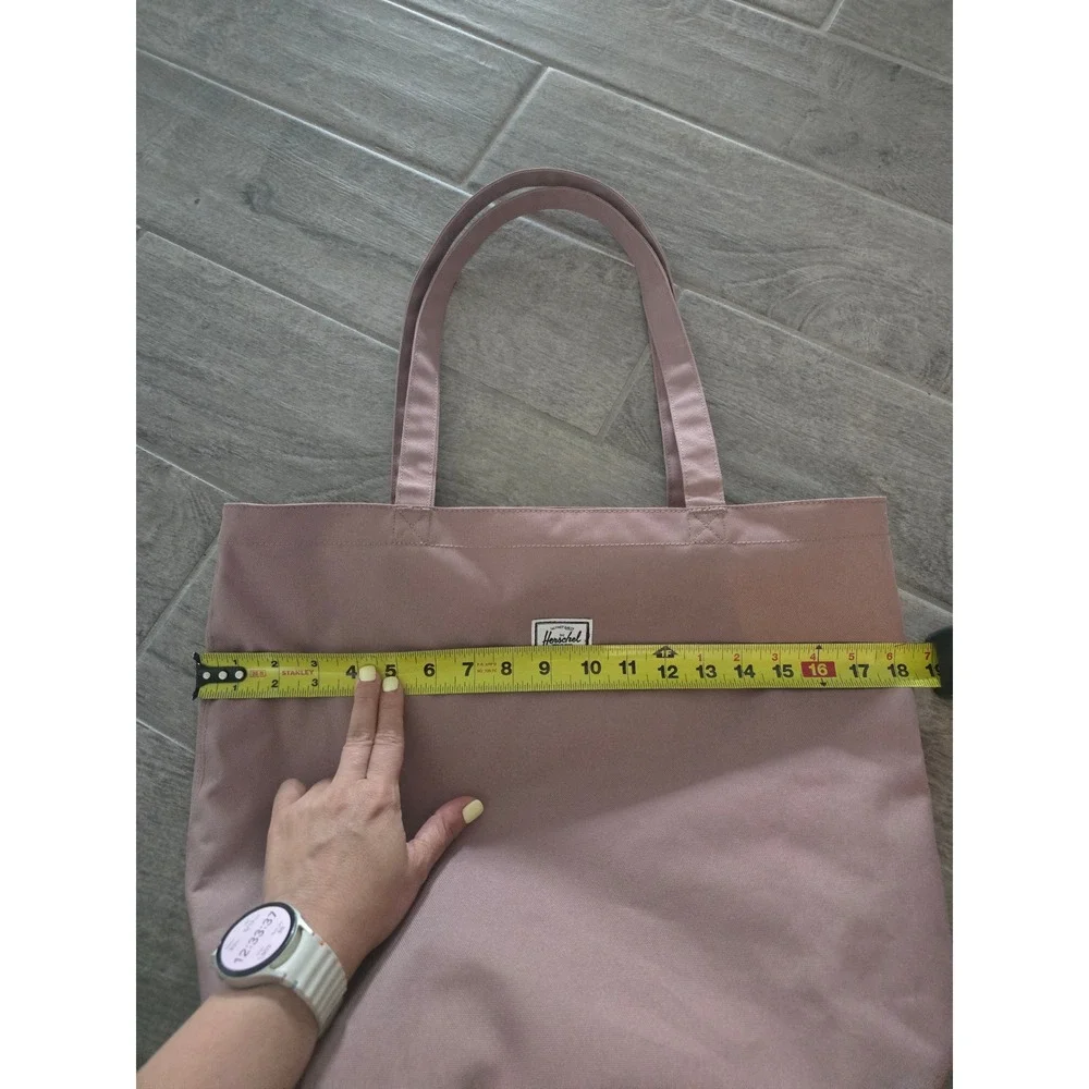 Herschel Supply Co Alexander Zip Tote‎ Bag Ash Rose Pink Canvas Zippered Large